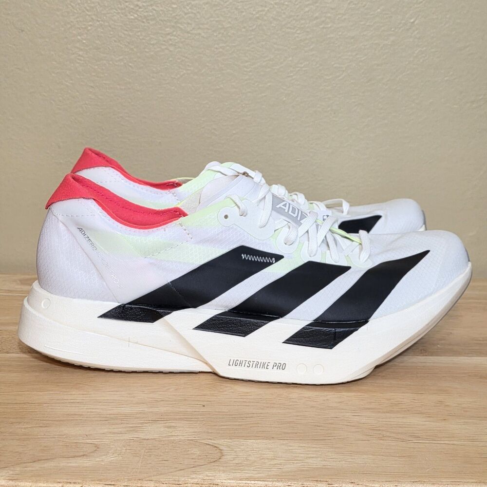 Adidas Adizero Adios Pro 4 Running Shoes White JR1163 Women's 10.5 Men's 9.5